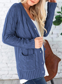 PRETTYGARDEN Women's Open Front Cardigan Sweaters Fall Fashion Button Down Cable Knit Chunky Winter Outerwear Coats PRETTYGARDEN