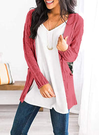 PRETTYGARDEN Women's Open Front Cardigan Sweaters Fall Fashion Button Down Cable Knit Chunky Winter Outerwear Coats PRETTYGARDEN