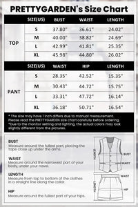 PRETTYGARDEN Women's Summer 2 Piece Outfits Sleeveless Matching Sets Button Down V Neck Vest Waistcoat and Pockets Shorts - PRETTYGARDEN