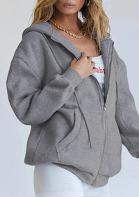 PRETTYGARDEN Women's Zip Up Y2K Hoodies Casual Long Sleeve Sweatshirts Fall Spring Track Jackets with Pockets PRETTYGARDEN