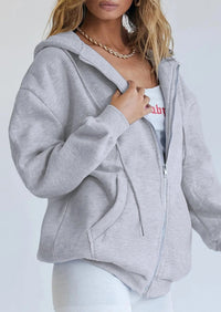 PRETTYGARDEN Women's Zip Up Y2K Hoodies Casual Long Sleeve Sweatshirts Fall Spring Track Jackets with Pockets PRETTYGARDEN