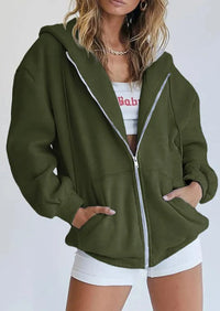 PRETTYGARDEN Women's Zip Up Y2K Hoodies Casual Long Sleeve Sweatshirts Fall Spring Track Jackets with Pockets PRETTYGARDEN