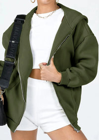 PRETTYGARDEN Women's Zip Up Y2K Hoodies Casual Long Sleeve Sweatshirts Fall Spring Track Jackets with Pockets PRETTYGARDEN