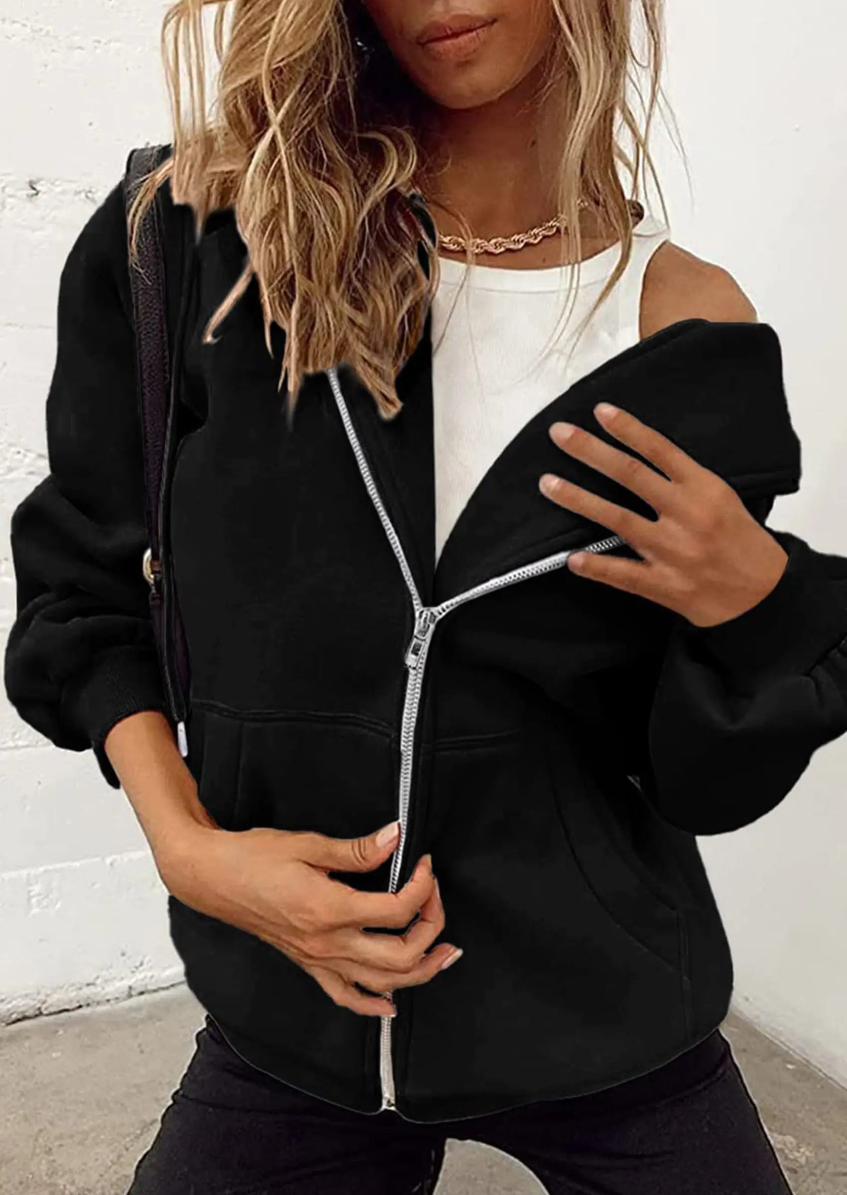 PRETTYGARDEN Women's Zip Up Y2K Hoodies Casual Long Sleeve Sweatshirts Fall Spring Track Jackets with Pockets PRETTYGARDEN
