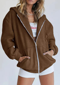 PRETTYGARDEN Women's Zip Up Y2K Hoodies Casual Long Sleeve Sweatshirts Fall Spring Track Jackets with Pockets PRETTYGARDEN