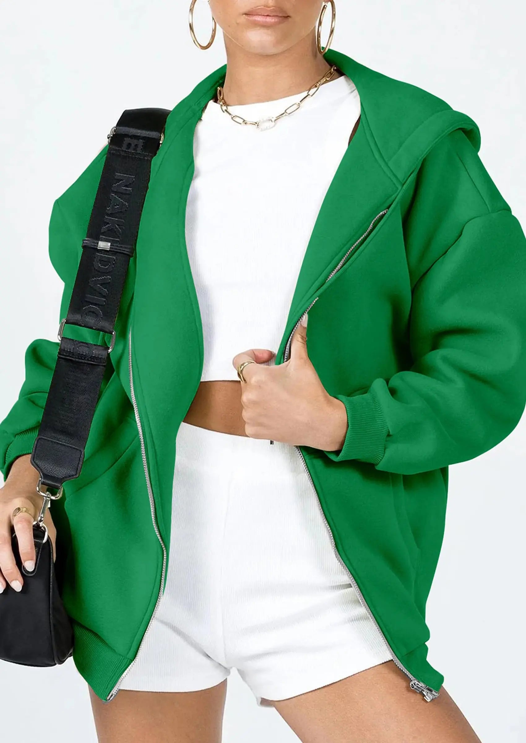 PRETTYGARDEN Women's Zip Up Y2K Hoodies Casual Long Sleeve Sweatshirts Fall Spring Track Jackets with Pockets PRETTYGARDEN