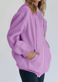 PRETTYGARDEN Women's Zip Up Y2K Hoodies Casual Long Sleeve Sweatshirts Fall Spring Track Jackets with Pockets PRETTYGARDEN