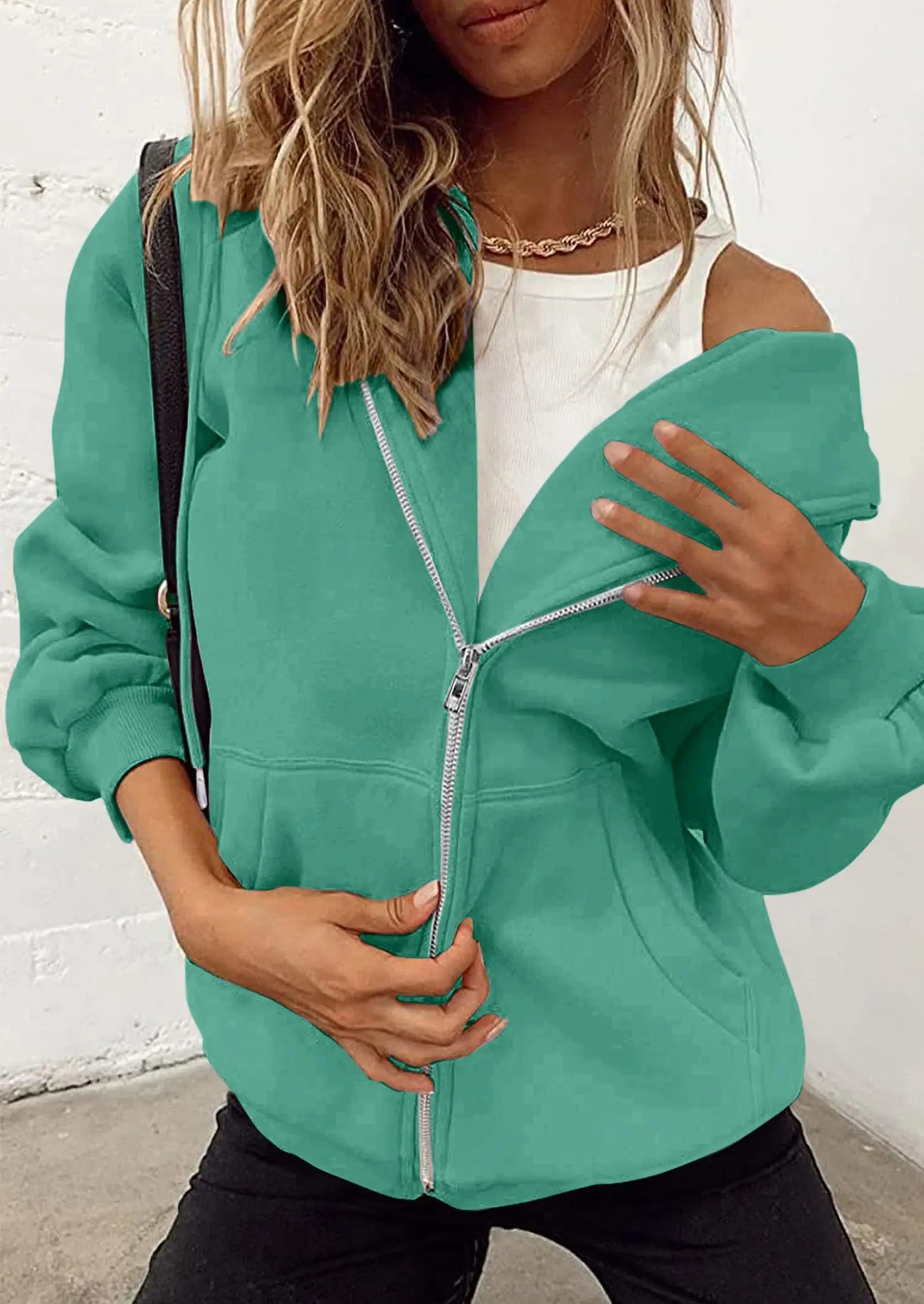 PRETTYGARDEN Women's Zip Up Y2K Hoodies Casual Long Sleeve Sweatshirts Fall Spring Track Jackets with Pockets PRETTYGARDEN