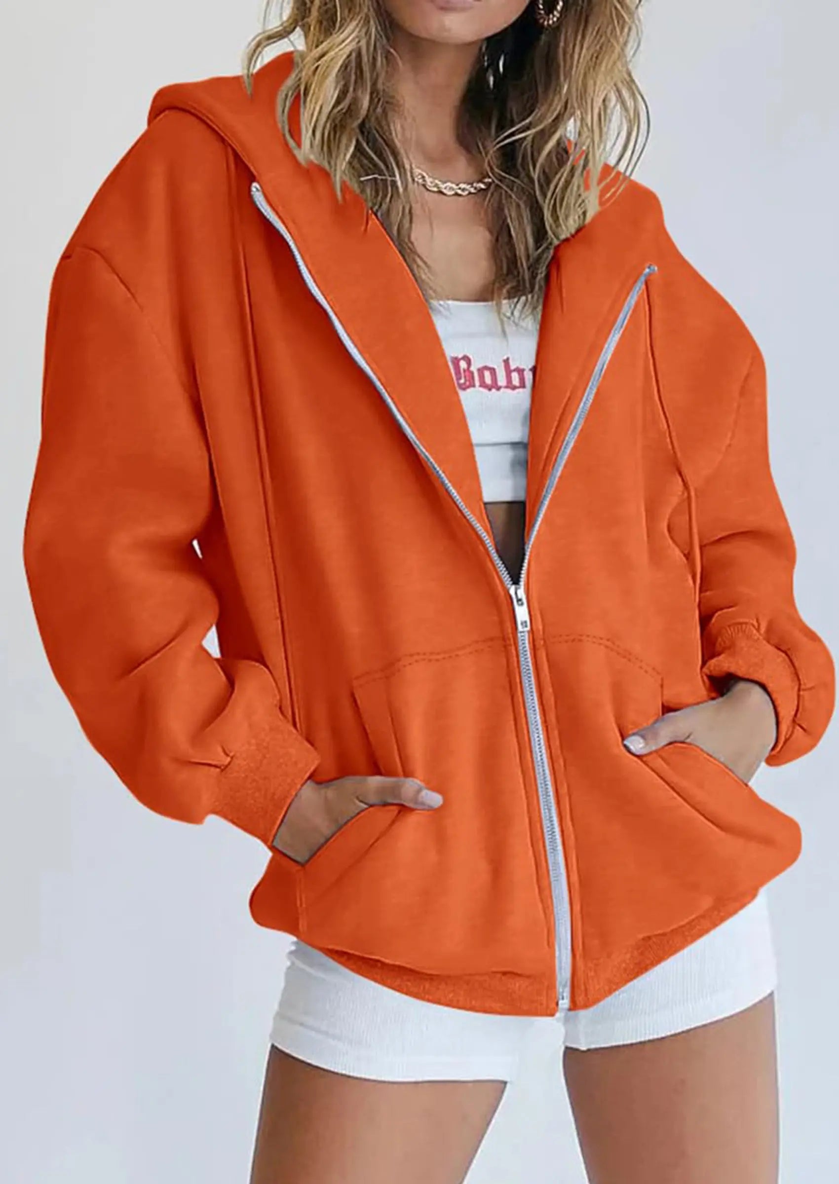 PRETTYGARDEN Women's Zip Up Y2K Hoodies Casual Long Sleeve Sweatshirts Fall Spring Track Jackets with Pockets PRETTYGARDEN