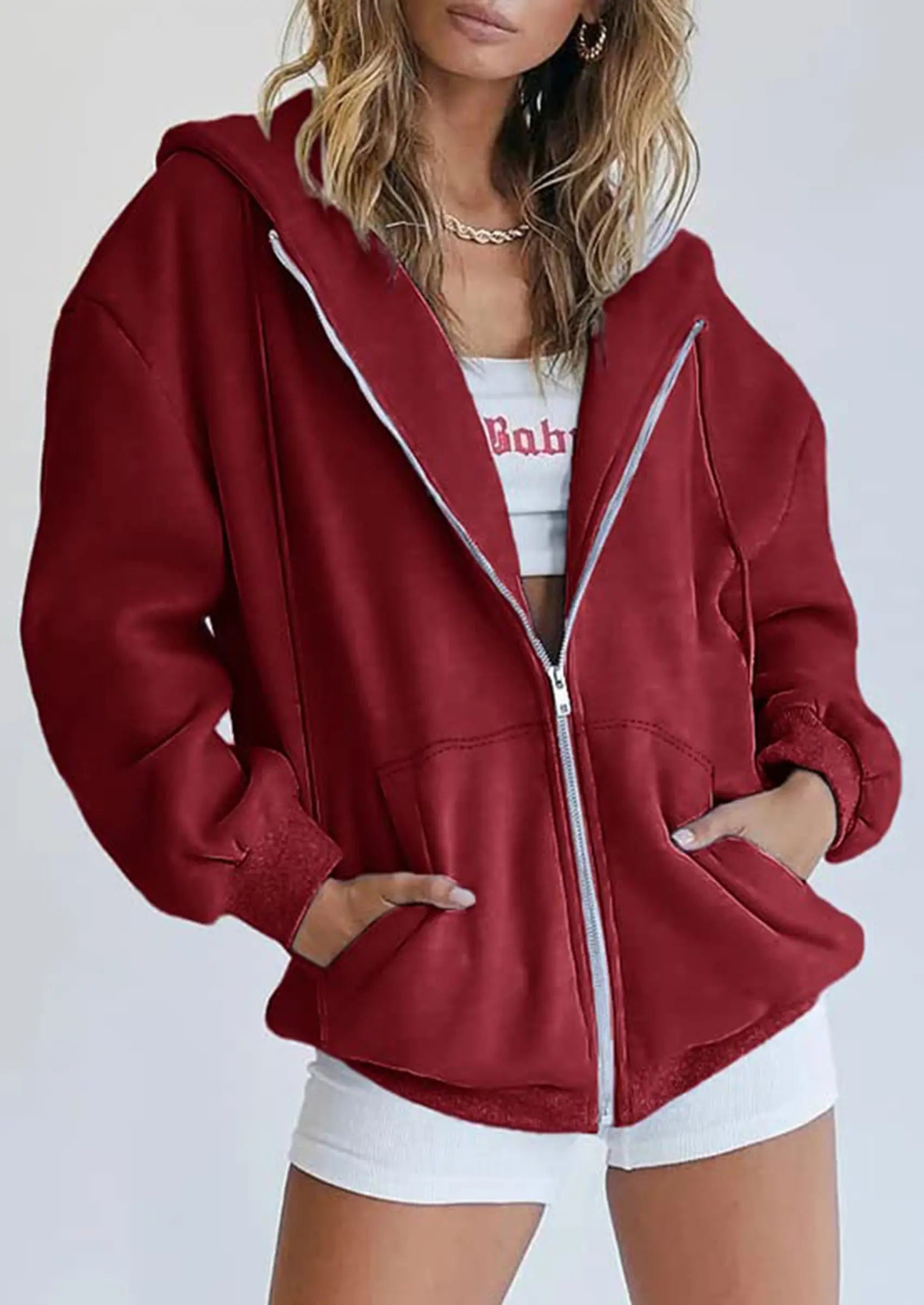 PRETTYGARDEN Women's Zip Up Y2K Hoodies Casual Long Sleeve Sweatshirts Fall Spring Track Jackets with Pockets PRETTYGARDEN