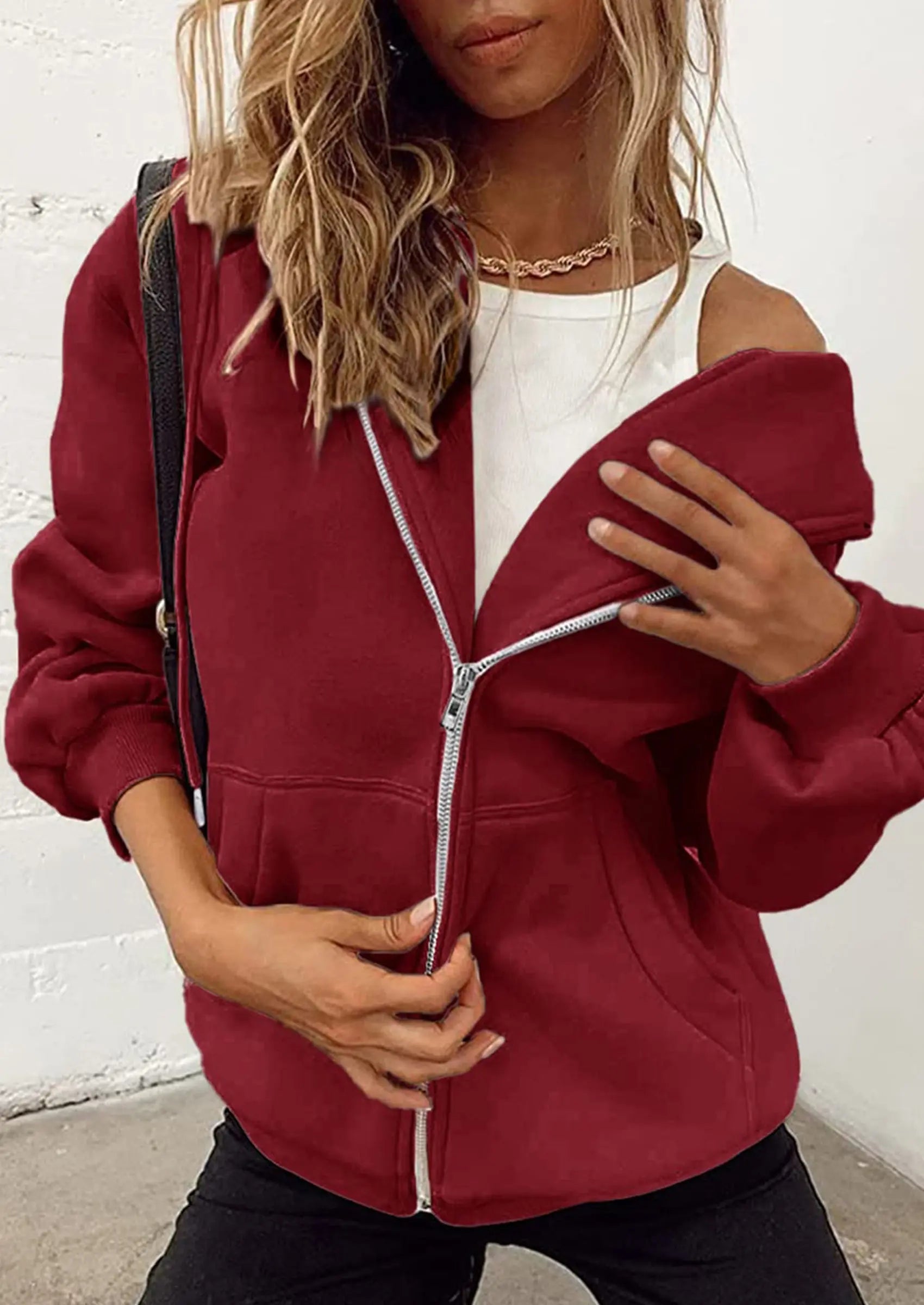 PRETTYGARDEN Women's Zip Up Y2K Hoodies Casual Long Sleeve Sweatshirts Fall Spring Track Jackets with Pockets PRETTYGARDEN
