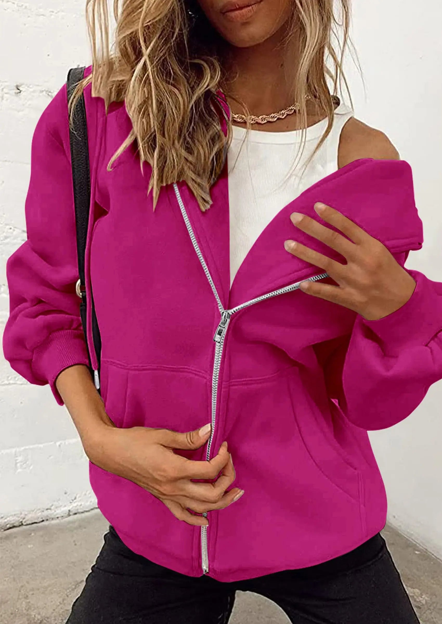 PRETTYGARDEN Women's Zip Up Y2K Hoodies Casual Long Sleeve Sweatshirts Fall Spring Track Jackets with Pockets PRETTYGARDEN