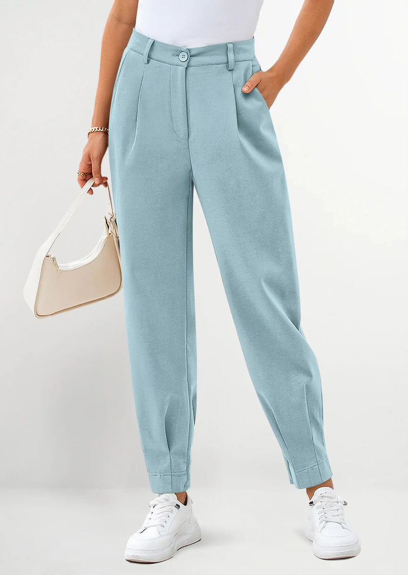 PRETTYGARDEN Womens Dress Pants Business Casual Trendy High Waisted Ankle Length Dressy Trousers Slacks Work Clothes - PRETTYGARDEN