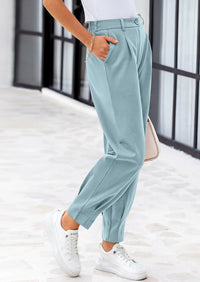 PRETTYGARDEN Womens Dress Pants Business Casual Trendy High Waisted Ankle Length Dressy Trousers Slacks Work Clothes - PRETTYGARDEN