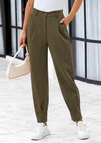 PRETTYGARDEN Womens Dress Pants Business Casual Trendy High Waisted Ankle Length Dressy Trousers Slacks Work Clothes - PRETTYGARDEN