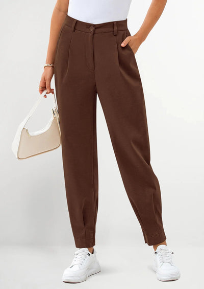 PRETTYGARDEN Womens Dress Pants Business Casual Trendy High Waisted Ankle Length Dressy Trousers Slacks Work Clothes - PRETTYGARDEN