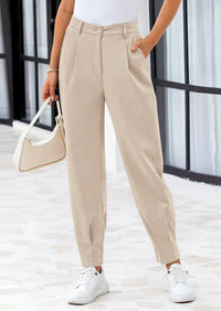 PRETTYGARDEN Womens Dress Pants Business Casual Trendy High Waisted Ankle Length Dressy Trousers Slacks Work Clothes - PRETTYGARDEN