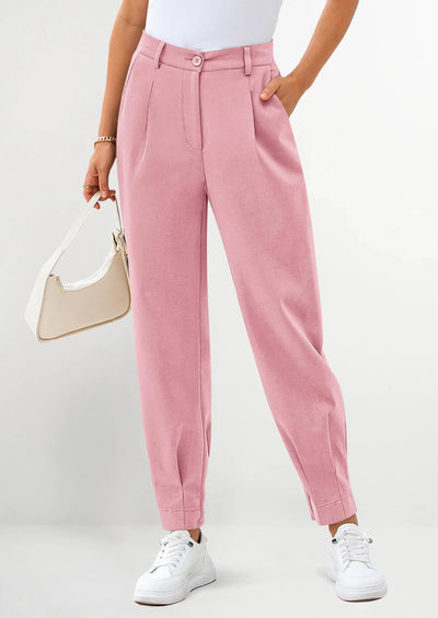 PRETTYGARDEN Womens Dress Pants Business Casual Trendy High Waisted Ankle Length Dressy Trousers Slacks Work Clothes - PRETTYGARDEN