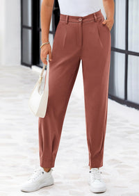 PRETTYGARDEN Womens Dress Pants Business Casual Trendy High Waisted Ankle Length Dressy Trousers Slacks Work Clothes - PRETTYGARDEN