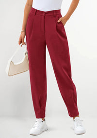 PRETTYGARDEN Womens Dress Pants Business Casual Trendy High Waisted Ankle Length Dressy Trousers Slacks Work Clothes - PRETTYGARDEN