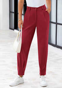 PRETTYGARDEN Womens Dress Pants Business Casual Trendy High Waisted Ankle Length Dressy Trousers Slacks Work Clothes - PRETTYGARDEN