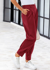 PRETTYGARDEN Womens Dress Pants Business Casual Trendy High Waisted Ankle Length Dressy Trousers Slacks Work Clothes - PRETTYGARDEN