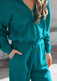 PRETTYGARDEN Women's 2 Piece Sweater Set Pullover Zip Up Sweatshirt Jogger Sweatpants Tracksuit Casual Outfit