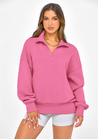 PRETTYGARDEN Womens Half Zip Oversized Sweatshirts Fleece Hoodies Trendy Long Sleeve Pullover Tops Y2k Spring Outfits