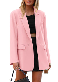 PRETTYGARDEN Fall Blazers for Women Business Casual Long Sleeve Lapel Pockets Dressy Suit Jackets Work Office Clothes PRETTYGARDEN