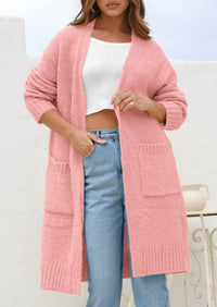 PRETTYGARDEN Fall Long Sleeve Cardigan Sweaters for Women Trendy Winter Open Front Loose Knitted Cardigans with Pockets