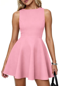 PRETTYGARDEN A Line Dresses for Women Elegant Classy Sleeveless Summer Short Tank Cocktail Party Spring Mini Dress PRETTYGARDEN