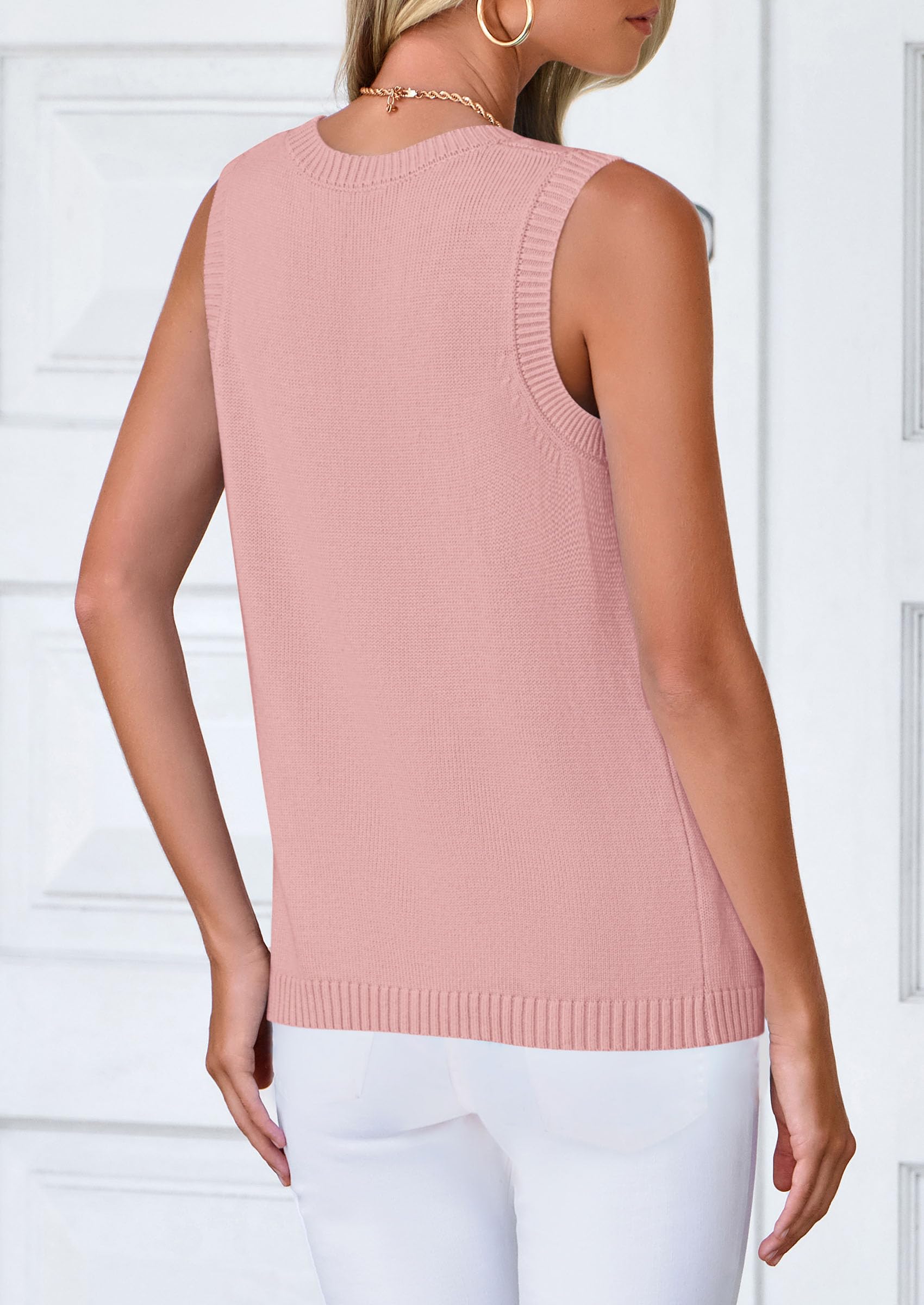 PRETTYGARDEN Sweater Vest Women Spring Summer Casual Lightweight Knit Sleeveless Button Down Tank Tops Trendy Clothes