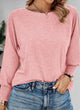 Women's  Fall Fashion Puff Long Sleeve Crewneck Casual Basic T-shirts