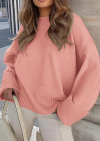 PRETTYGARDEN Women's Fall Oversized Sweaters Casual Crewneck Pullover Long Sleeve Fuzzy Chunky Knit Tops Blouse