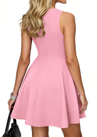 PRETTYGARDEN A Line Dresses for Women Elegant Classy Sleeveless Summer Short Tank Cocktail Party Spring Mini Dress PRETTYGARDEN