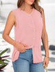 Sweater Vest Women Summer Tank Tops 2025 Sleeveless Button Down Trendy Clothes Business Casual Knit Outfits