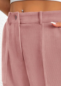 PRETTYGARDEN Women's Pants Dressy Casual Fall Elastic High Waisted Work Office Corduroy Trouser Slacks with Pockets