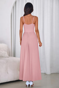 PRETTYGARDEN Womens Spaghetti Strap Maxi Dresses Sleeveless Summer Dress Long Casual Knit Flowy Beach Sundresses with Pockets PRETTYGARDEN