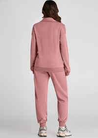 PRETTYGARDEN Long Sleeve Half Zip Sweatsuits Women 2 Piece Outfit Spring Casual Sweatshirt Sweatpants Lounge Set Tracksuit