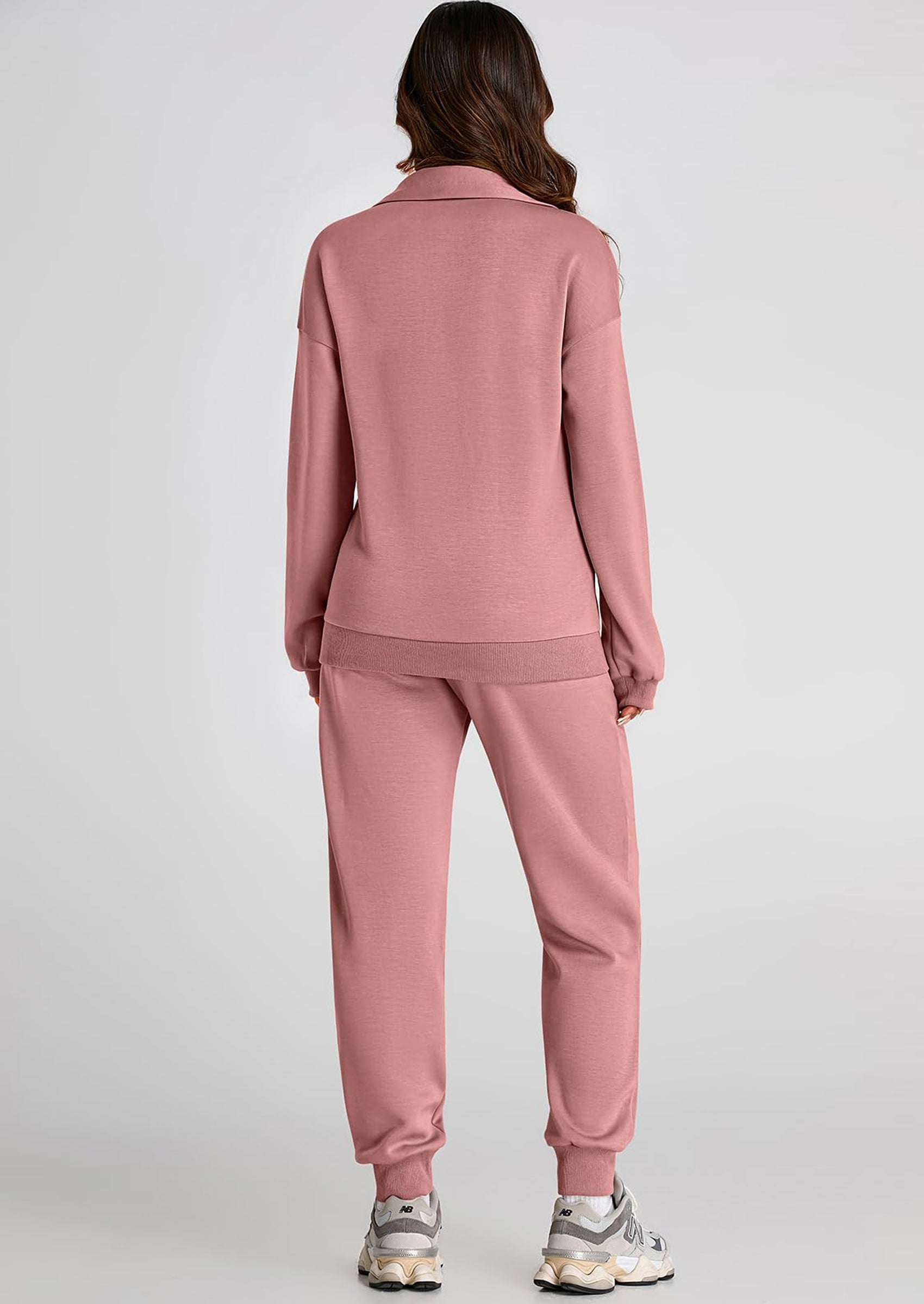 PRETTYGARDEN Long Sleeve Half Zip Sweatsuits Women 2 Piece Outfit Spring Casual Sweatshirt Sweatpants Lounge Set Tracksuit