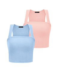 Basic Yoga Workout Crop Top 2 Pack