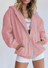 PRETTYGARDEN Women's Zip Up Y2K Hoodies Casual Long Sleeve Sweatshirts Fall Spring Track Jackets with Pockets