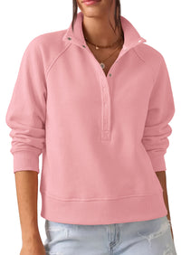 PRETTYGARDEN Women's Fall Trendy Oversized Sweatshirts | Comfy Ribbed Fabric, Raglan Long Sleeve Collared; Button Up Henley Pullover Blouse, Casual Workout Tops, Y2K Fashion Clothing