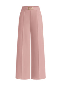 PRETTYGARDEN Women's High Waisted Dressy Casual Pants | Decoration Buckle,Front Seam Trousers with Pockets,Business Casual Outfits,Work Office Slacks,Daily Palazzo Pants All Season