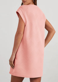 PRETTYGARDEN Women's Summer Short T Shirt Dress Cap Sleeve Crew Neck Casual Loose Basic Mini Dresses