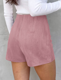 PRETTYGARDEN Fall Mini Skirts for Women 2026 Trendy High Waisted Asymmetrical Knit Suede Skirt Shorts Cute Y2k Outfits