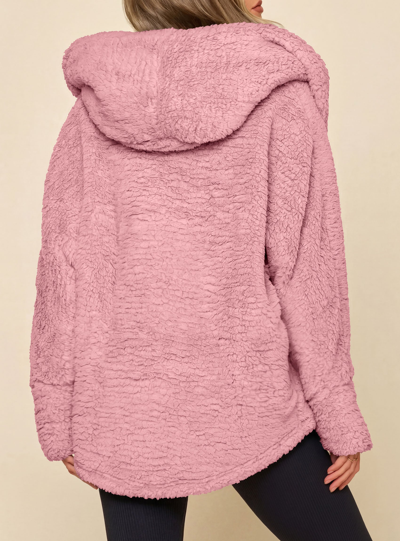PRETTYGARDEN Women's Winter Warm Coats Hooded Faux Fur Sherpa Jacket  Fuzzy Fleece, Thumb Holes, Long Sleeve Pockets, Teddy Bear Jackets, Trendy Casual Fall Clothes, Holiday Going Out Outfits