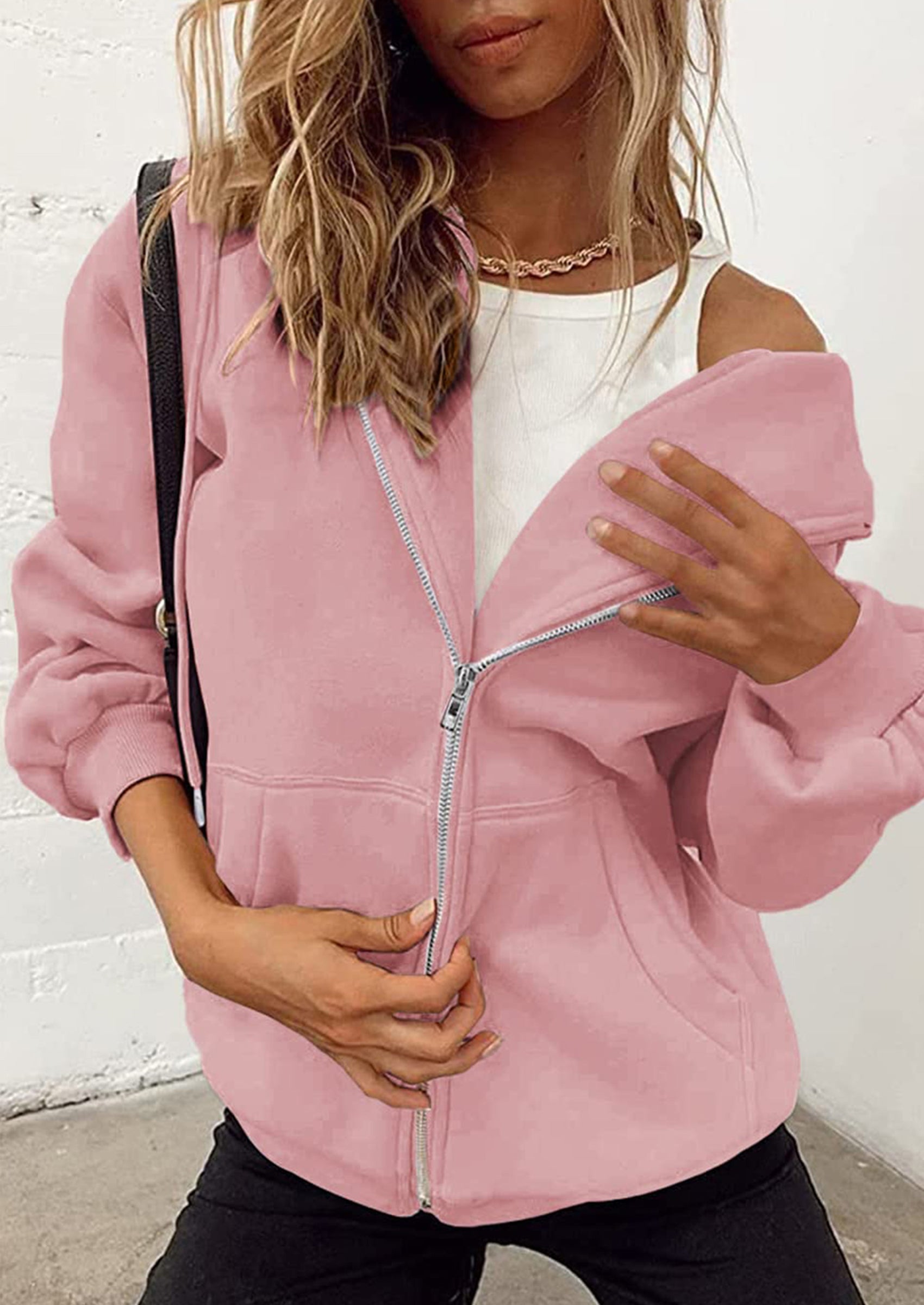 PRETTYGARDEN Women's Zip Up Y2K Hoodies Casual Long Sleeve Sweatshirts Fall Spring Track Jackets with Pockets