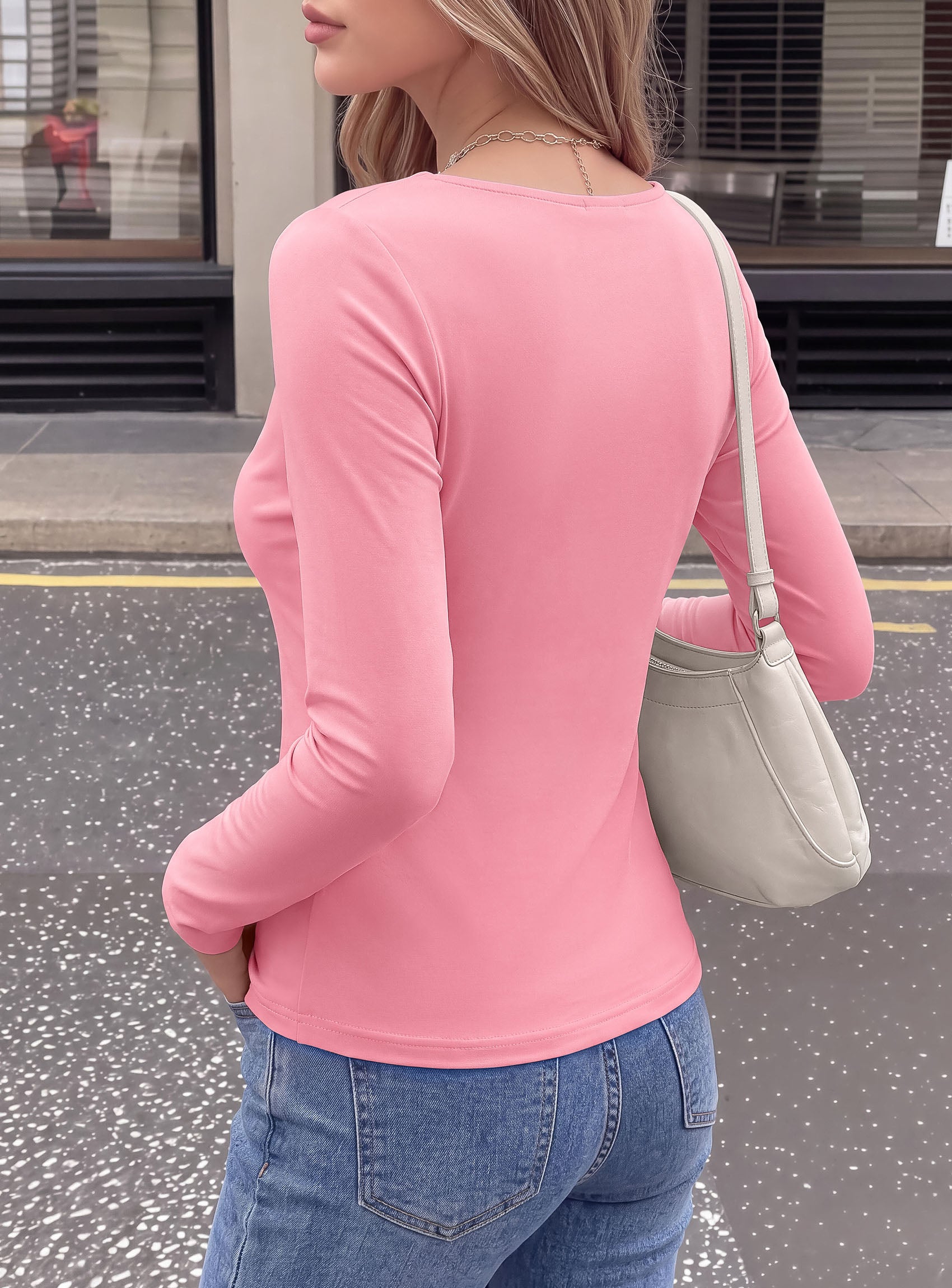 PRETTYGARDEN Cowl Neck Tops for Women Fashion Long Sleeve Shirt  Comfy Ruched Shirts, Soft Lightweight Knit, Chic Cowl Neck Top, Casual Going Out Outfits, Fall Winter Trendy Clothes