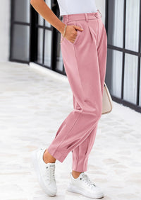 PRETTYGARDEN Womens Dress Pants Business Casual Trendy High Waisted Ankle Length Dressy Trousers Slacks Work Clothes